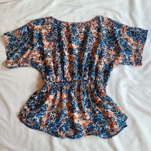 Batwing floral top